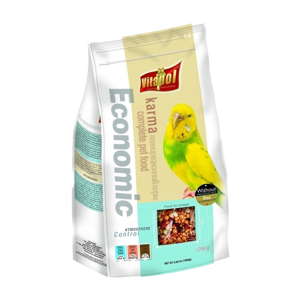 Vitapol Economic Mieszanka Dla Małych Ptaków Papużki Falistej 1,2kg